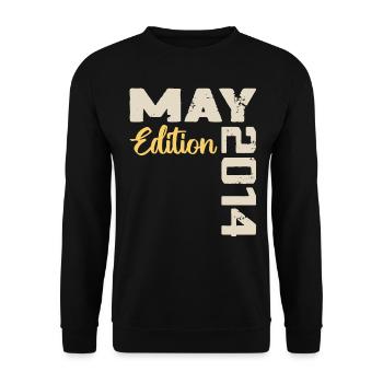 Mai 2014 Anniversaire Mai 2014 Cadeau Mai 2014 Mai - Sweat-shirt Unisexe - noir - Devant - Alina (178cm) & Michal (187cm)
