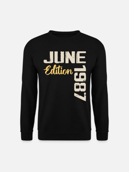 Born in June 1987 Gift June 1987 Birthday - Unisex Sweatshirt - black