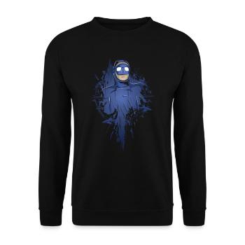 Plongée, Plongeur, Plongeur en apnée, Plongeur sous-marin - Sweat-shirt Unisexe - noir - Devant - Alina (178cm) & Michal (187cm)
