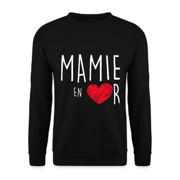 Mamie en or Pour Ma Grand-Mère D'Amour - Sweat-shirt Unisexe - noir - Devant - Alina (178cm) & Michal (187cm)