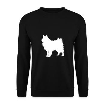 Wolfsspitz - Keeshond Dog - Unisex Sweatshirt - black - Front - Alina (178cm) & Michal (187cm)