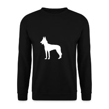 Malinois - Belgian Shepherd - Unisex Sweatshirt - black - Front - Alina (178cm) & Michal (187cm)