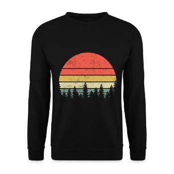 Tree, Nature, Outdoor, Forest, Trees, Environmental Protection - Unisex Sweatshirt - black - Front - Alina (178cm) & Michal (187cm)