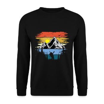 Tree, Nature, Outdoor, Forest, Trees, Environmental Protection - Unisex Sweatshirt - black - Front - Alina (178cm) & Michal (187cm)