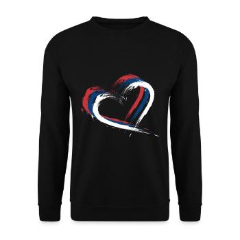 Drapeau de la Serbie - Sweat-shirt Unisexe - noir - Devant - Alina (178cm) & Michal (187cm)
