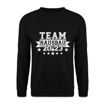 Team House Construction 2023 Home Builder Owner - Unisex Sweatshirt - black - Front - Alina (178cm) & Michal (187cm)