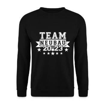 Team New House Construction 2023 Home Builder - Unisex Sweatshirt - black - Front - Alina (178cm) & Michal (187cm)