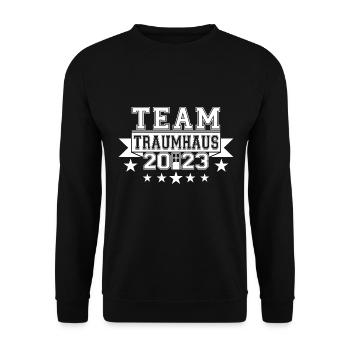 Client Client Team Dream House 2023 House Construction - Unisex Sweatshirt - black - Front - Alina (178cm) & Michal (187cm)