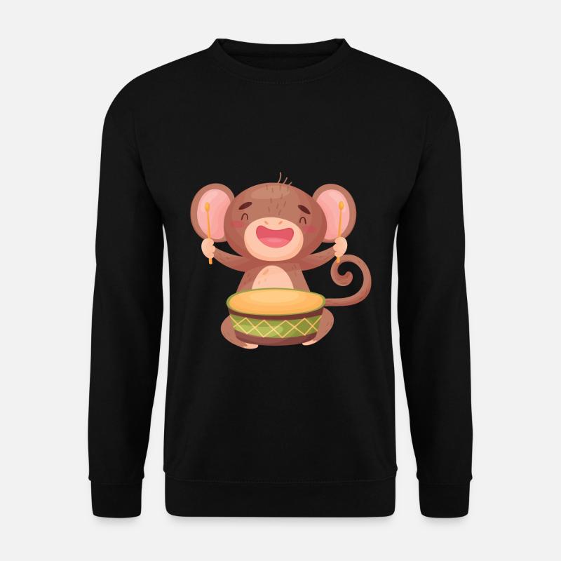 Monkey & drum - Unisex Sweatshirt - black
