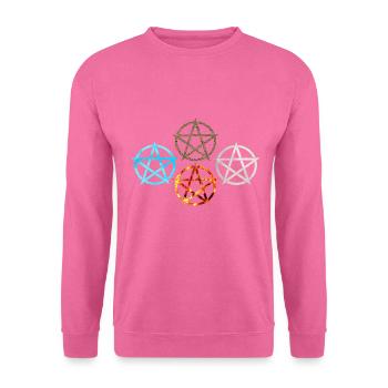 Pentagram Four Elements - Unisex Sweatshirt - pink - Front