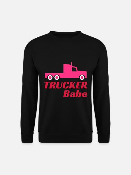 Trucker babe (tractor) - Unisex Sweatshirt - black