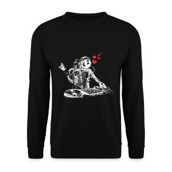 Musik | Ich liebe Musik - Unisex Pullover - Schwarz - Vorne - Alina (178cm) & Michal (187cm)