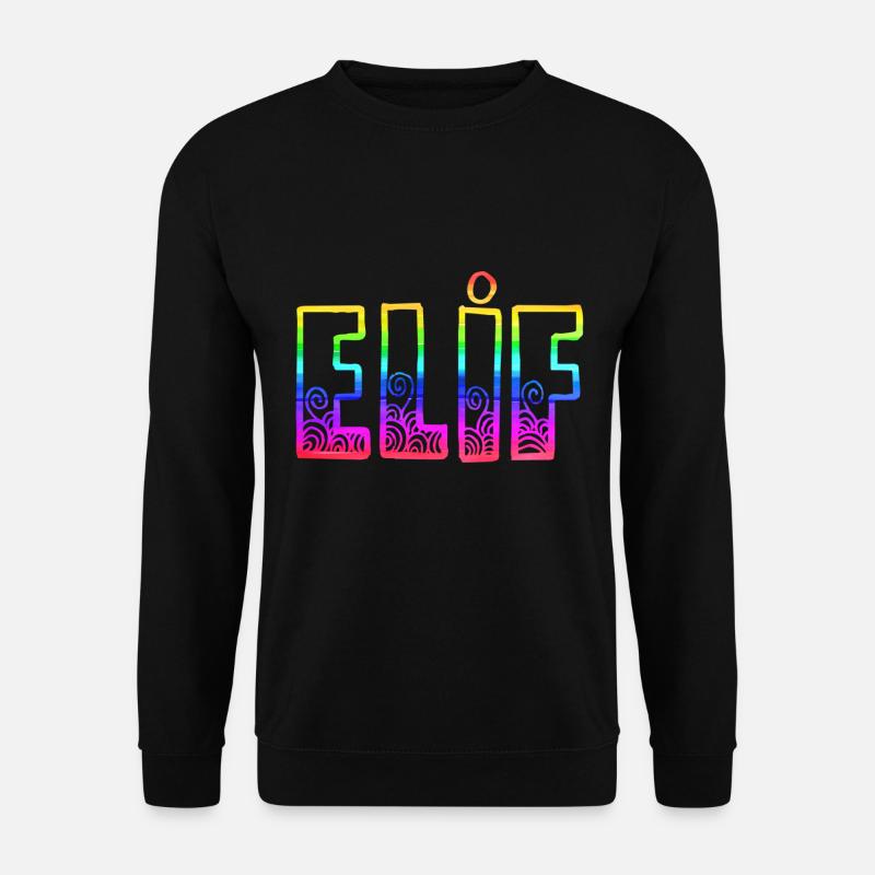elif rs regenbogen - Unisex Pullover - Schwarz