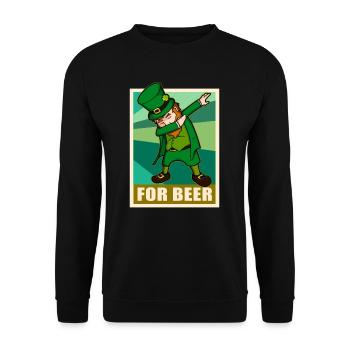 Dabbing For Beer - Dabbing Leprechaun - Unisex Sweatshirt - black - Front - Alina (178cm) & Michal (187cm)