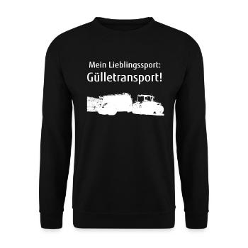 Mein Lieblingssport Gülletransport Landwirtschaft - Unisex Pullover - Schwarz - Vorne - Alina (178cm) & Michal (187cm)