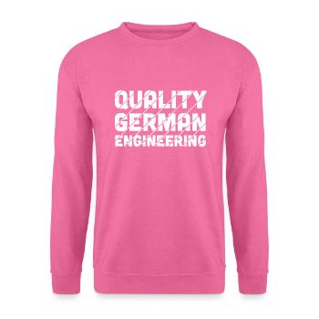 Qualität Deutsches Engineering | Geschenk für Autoliebhaber - Unisex Pullover - Pink - Vorne