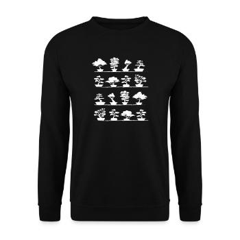 A Collection of Bonsai Trees Tray Plants - Unisex Sweatshirt - black - Front - Alina (178cm) & Michal (187cm)