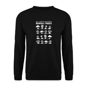 Bonsai Tree Care Penjing Gartengeschenk - Unisex Pullover - Schwarz - Vorne - Alina (178cm) & Michal (187cm)