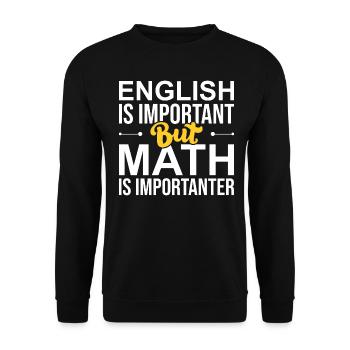 Anglais et mathématiques Graphique drôle - Sweat-shirt Unisexe - noir - Devant - Alina (178cm) & Michal (187cm)