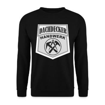 DACHDECKER Handwerk - Unisex Pullover - Schwarz - Vorne - Alina (178cm) & Michal (187cm)