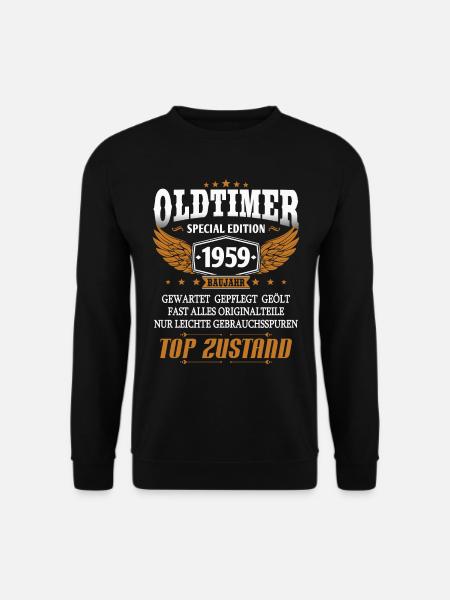 Oldtimer Baujahr 1959 geboren Geburtstag Spruch - Unisex Pullover - Schwarz