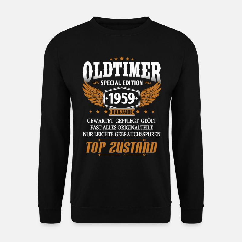 Oldtimer Baujahr 1959 geboren Geburtstag Spruch - Unisex Pullover - Schwarz