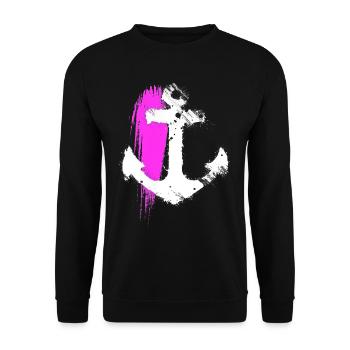 Art Anker _ - Unisex Pullover - Schwarz - Vorne - Alina (178cm) & Michal (187cm)