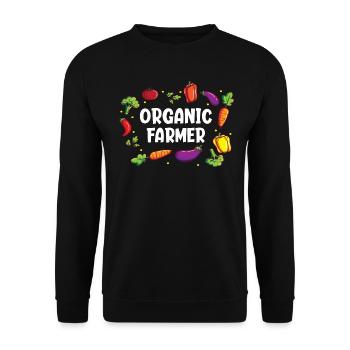 Biobauer Biologische Landwirtschaft Gemüseanbau - Unisex Pullover - Schwarz - Vorne - Alina (178cm) & Michal (187cm)
