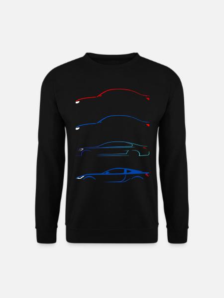 Auto Silhouette Sportwagen Design - Unisex Pullover - Schwarz