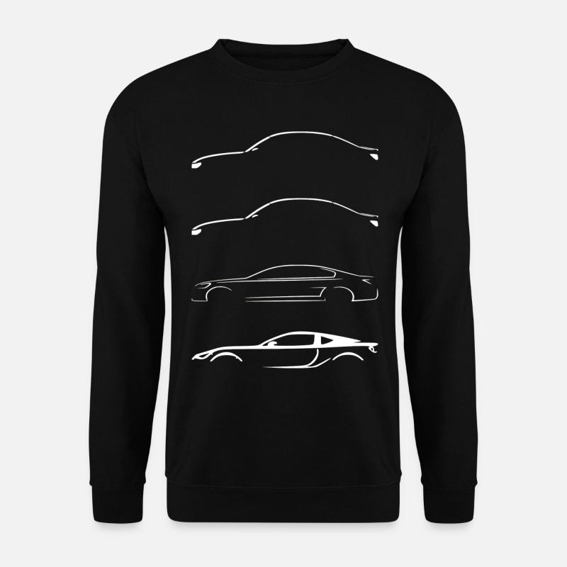 Auto Silhouette Sportwagen Design - Unisex Pullover - Schwarz