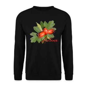 Autumn autumn leaves - Unisex Sweatshirt - black - Front - Alina (178cm) & Michal (187cm)