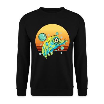 Tardigrade Retro - Unisex Sweatshirt - black - Front - Alina (178cm) & Michal (187cm)