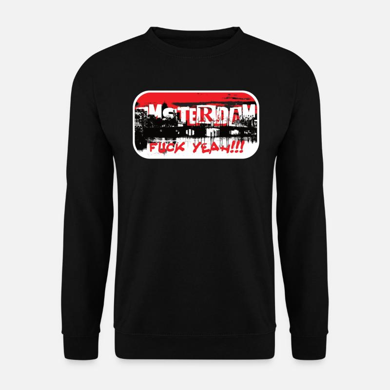 Amsterdam fuck yeah - Unisex Pullover - Schwarz