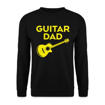 Guitare papa jaune - Sweat-shirt Unisexe - noir - Devant - Alina (178cm) & Michal (187cm)