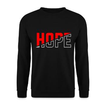 Hope - Unisex Sweatshirt - black - Front - Alina (178cm) & Michal (187cm)