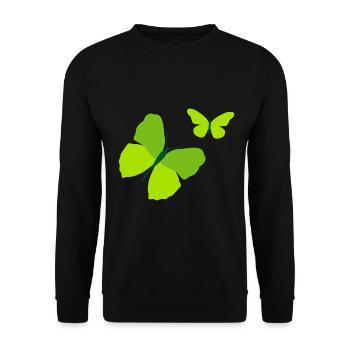 Butterfly Unique Gift Butterfly - Unisex Sweatshirt - black - Front - Alina (178cm) & Michal (187cm)
