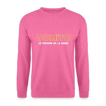 Vomito humour vomi vomir cadeau drôle alcool - Sweat-shirt Unisexe - rose - Devant