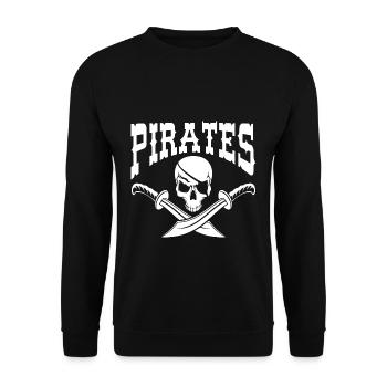 Pirates pirate sabre crâne - Sweat-shirt Unisexe - noir - Devant - Alina (178cm) & Michal (187cm)