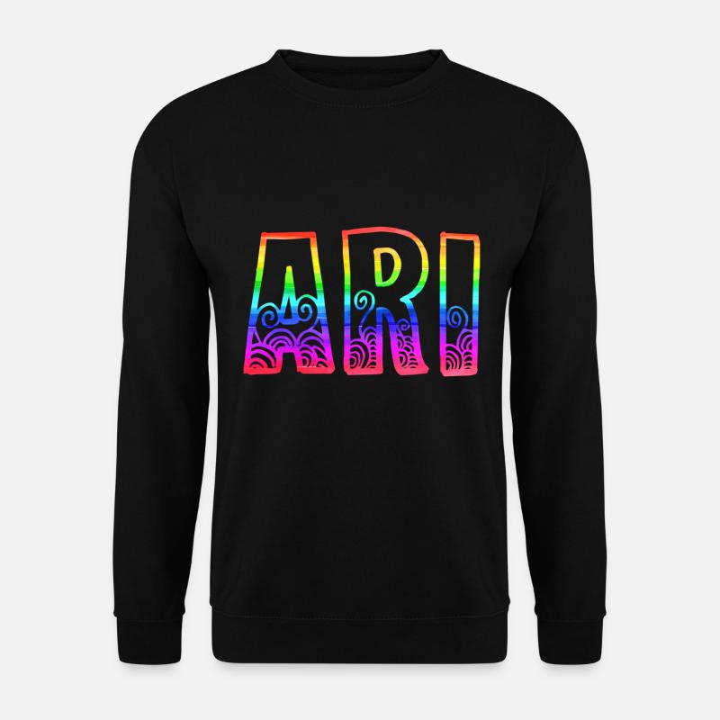 ari rs regenbogen - Unisex Pullover - Schwarz