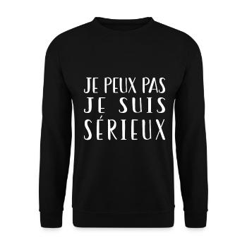 Je Peux Pas Je Suis Sérieux - Sweat-shirt Unisexe - noir - Devant - Alina (178cm) & Michal (187cm)