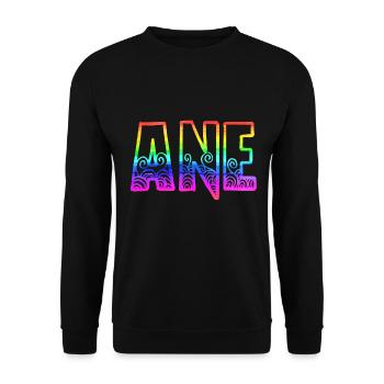 Ane RS Rainbow - Unisex Sweatshirt - black - Front - Alina (178cm) & Michal (187cm)