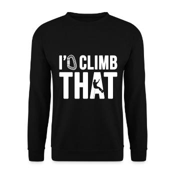 Rock Climbing I'd Climb That Climber Bouldering - Unisex Sweatshirt - black - Front - Alina (178cm) & Michal (187cm)