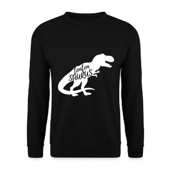 Mon Tonton Dinosaure Cadeau Oncle - Sweat-shirt Unisexe - noir - Devant - Alina (178cm) & Michal (187cm)