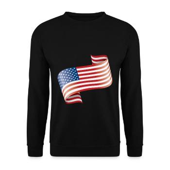 Drapeau des États-Unis de l’Amérique - Sweat-shirt Unisexe - noir - Devant - Alina (178cm) & Michal (187cm)