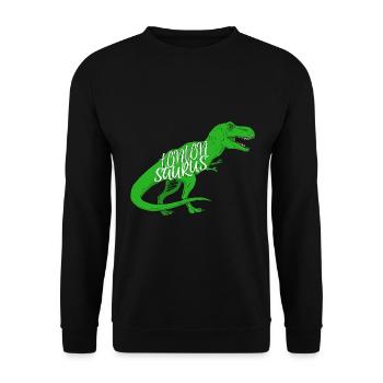 Tonton Est Un Vieux Dinosaure Cool Humour Oncle - Sweat-shirt Unisexe - noir - Devant - Alina (178cm) & Michal (187cm)