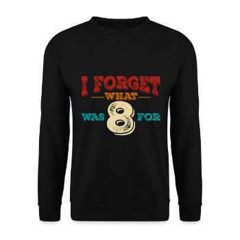 oublier, drôle, hommes, femmes, - Sweat-shirt Unisexe - noir - Devant - Alina (178cm) & Michal (187cm)