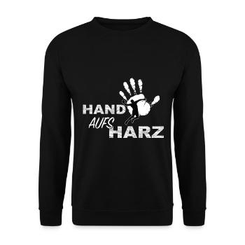 Handball für Männer Frauen und Handball Fans - Unisex Pullover - Schwarz - Vorne - Alina (178cm) & Michal (187cm)