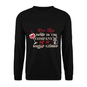 sucre, planeur, planeurs, amour, mignon, - Sweat-shirt Unisexe - noir - Devant - Alina (178cm) & Michal (187cm)