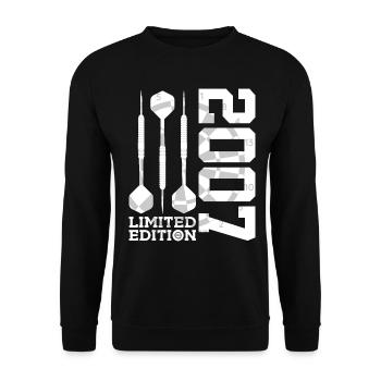 LIMITED EDITION 2007 DARTS 19TH BIRTHDAY - Unisex Sweatshirt - black - Front - Alina (178cm) & Michal (187cm)