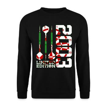 23RD BIRTHDAY DARTS LIMITED EDITION 2003 - Unisex Sweatshirt - black - Front - Alina (178cm) & Michal (187cm)